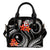 Chuuk Micronesian Shoulder Handbag - Black Plumeria One Size BLACK - Polynesian Pride