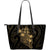 Polynesian Leather Tote Bag - Gold Pineapple Black - Polynesian Pride