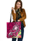 Fiji Tote Bags - Turtle Plumeria (Pink) Tote Bag One Size Pink - Polynesian Pride