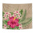 Lauhala Hibiscus Tapestry Wall Tapestry White - Polynesian Pride