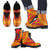 New Caledonia Leather Boots - Polynesian Flag Chief Version Black - Polynesian Pride