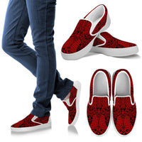 Polynesian Slip Ons Red Men's Slip Ons White - Polynesian Pride