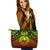 Polynesian Tahiti Leather Tote Bag - Reggae Vintage Polynesian Patterns Reggae - Polynesian Pride