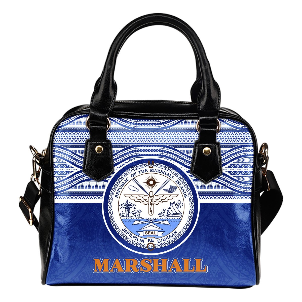 Marshall Islands Shoulder Handbag - Blue Version One Size Blue - Polynesian Pride