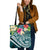 Guam Polynesian Tote Bags - Summer Plumeria (Turquoise) Tote Bag One Size Turquoise - Polynesian Pride
