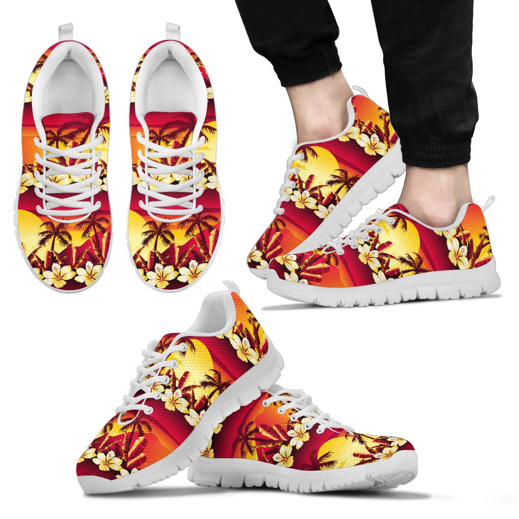 Hawaiian Tribal Sneakers 21 - J7 Men's Sneakers White - Polynesian Pride