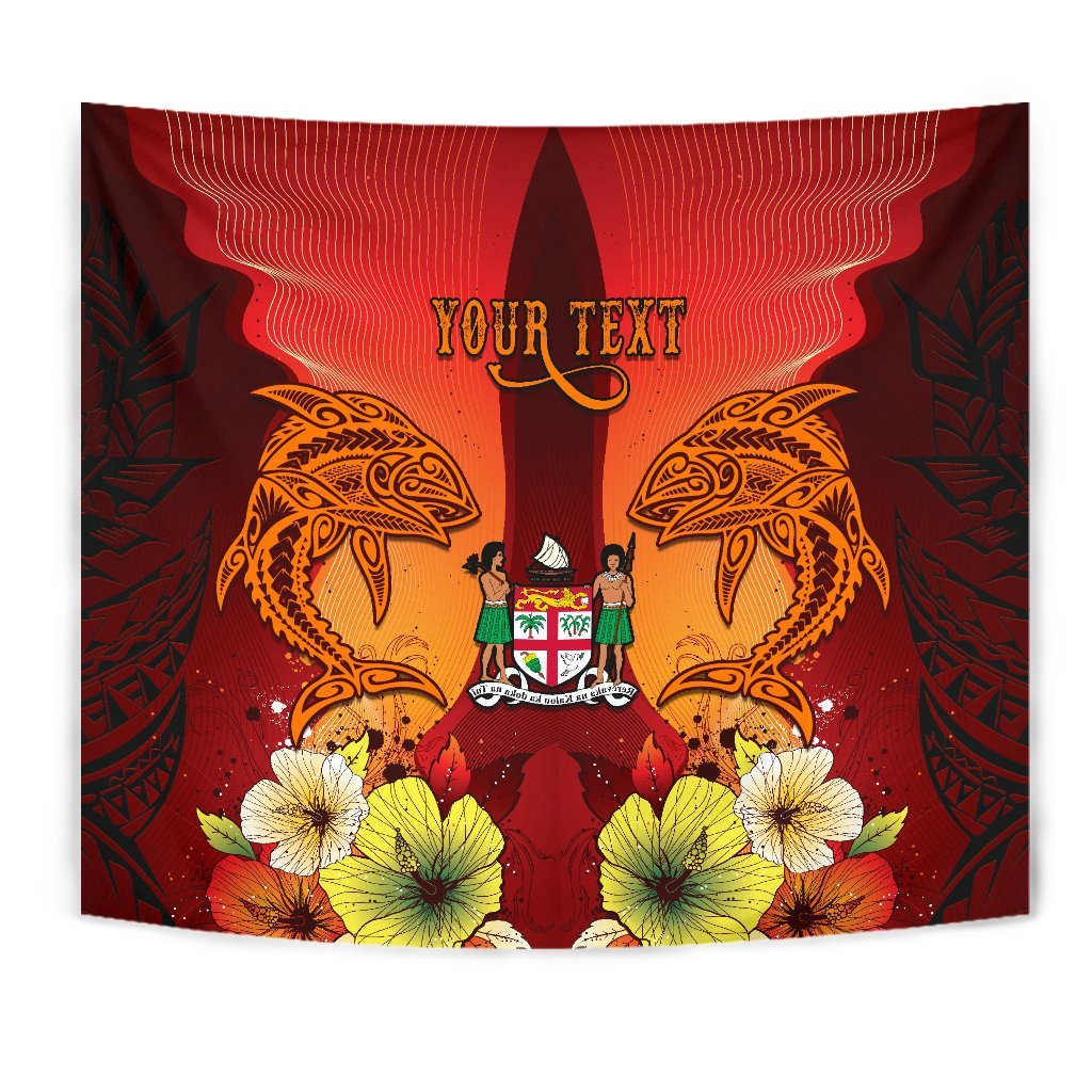Fiji Custom Personalised Tapestries - Tribal Tuna Fish - Polynesian Pride