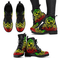 Tonga Leather Boots - Tribal Reggae - Polynesian Pride