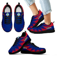 Guam Sneakers - Guam Flag Thunder Style - Polynesian Pride