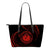 Hawaii Coat Of Arms Small Leather Tote - Red - Frida Style Black - Polynesian Pride