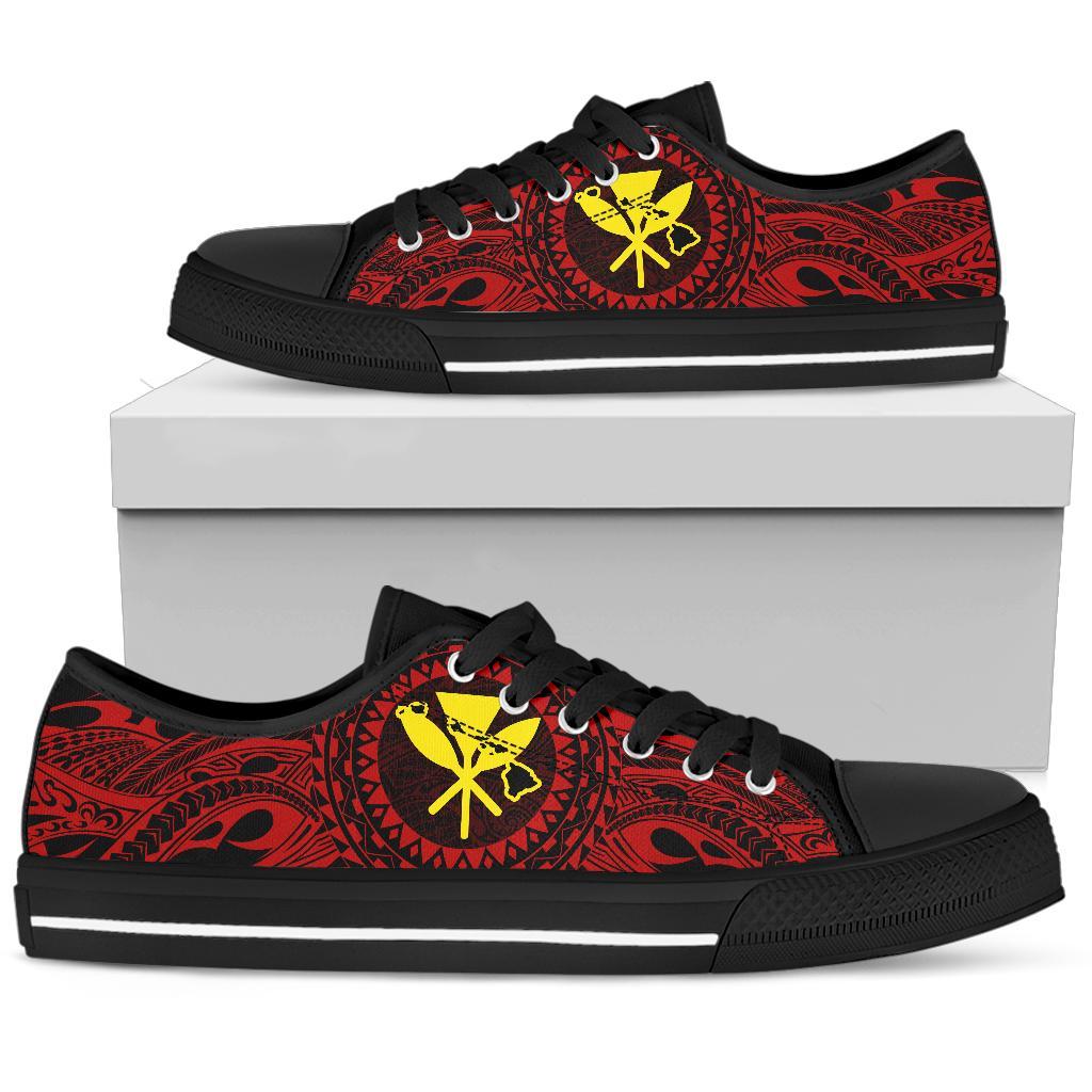 Hawaii Kanaka Map Polynesian Low Top Shoes - TT Style - Polynesian Pride