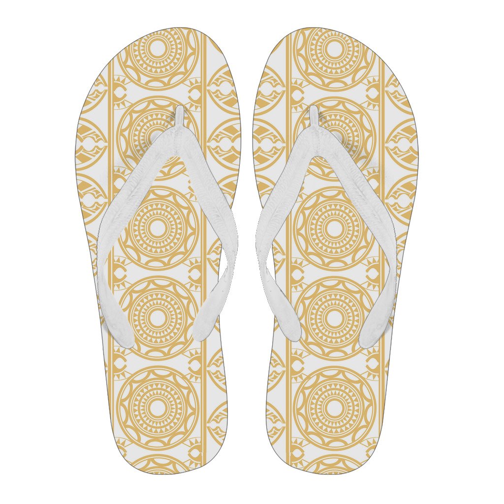 Polynesian 34 Flip Flops Men White - Polynesian Pride