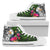 Niue High Top Shoes - Turtle Plumeria Banana Leaf Unisex White - Polynesian Pride