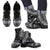 Northern Mariana Islands Leather Boots - Polynesian Black Chief Version Black - Polynesian Pride