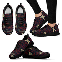 Hawaiian Tribal Sneakers 01 - J7 Women's Sneakers Black - Polynesian Pride