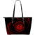 Hawaii Coat Of Arms Large Leather Tote - Red - Frida Style Black - Polynesian Pride