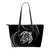 Hawaii Turtle Small Leather Tote - White - Frida Style Black - Polynesian Pride