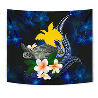 Papua New Guinea Polynesian Tapestry - Turtle With Plumeria Flowers - Polynesian Pride