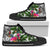 Vanuatu High Top Shoes White - Turtle Plumeria Banana Leaf Unisex Black - Polynesian Pride
