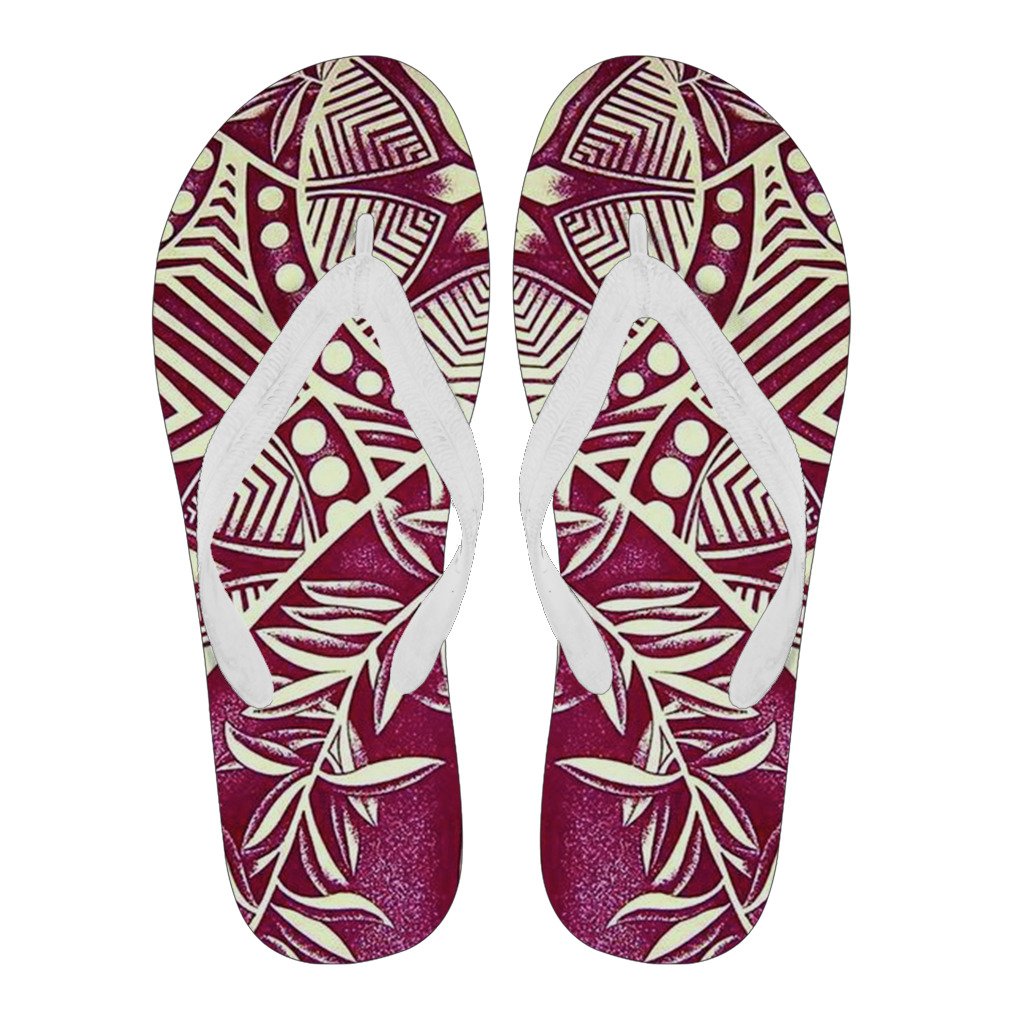 Polynesian 45 Flip Flops Women White - Polynesian Pride