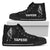 Yap Polynesian High Top Shoes - Micronesia Yapese Warrior Unisex Black - Polynesian Pride