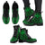 Wallis And Futuna Leather Boots - Tribal Green - Polynesian Pride