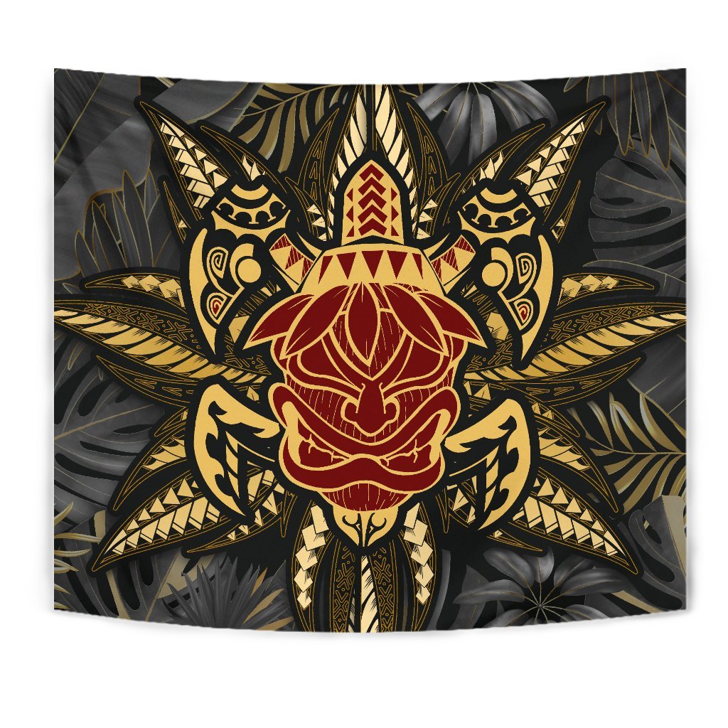 Hawaii Turtle Polynesian Tropical Gold Tapestry - Alone Style - AH - Polynesian Pride