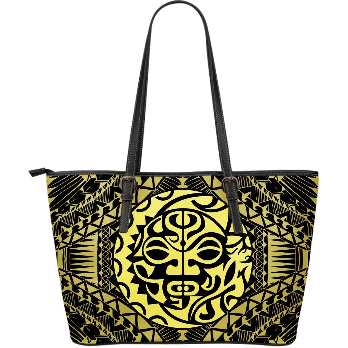 Polynesian 4th Leather Tote Bag A6 Gold - Polynesian Pride