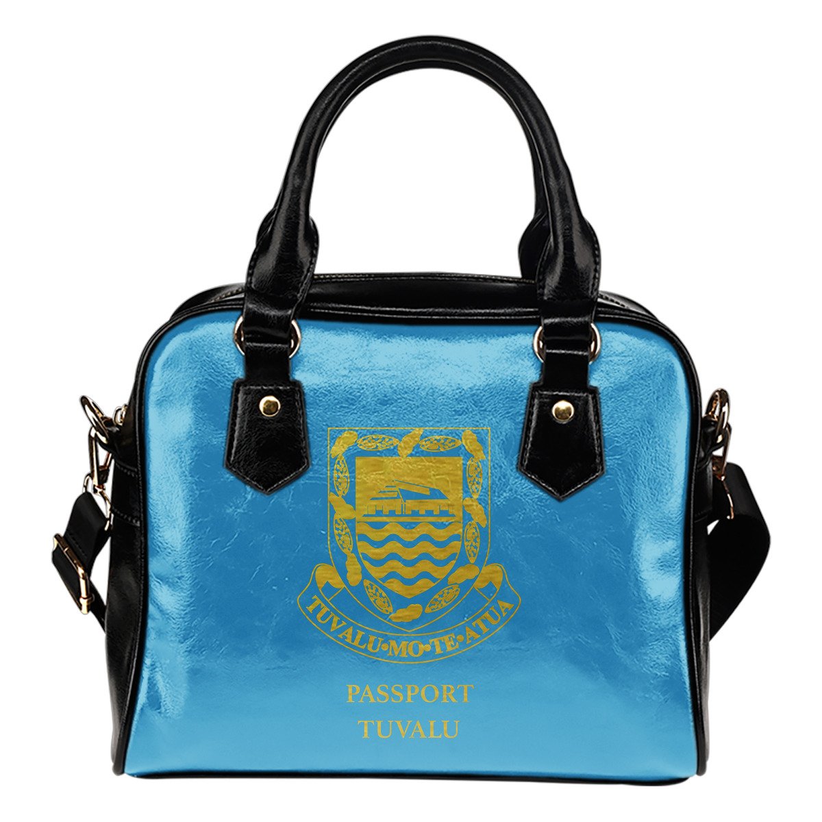 Tuvalu Passport Shoulder Handbag One Size Blue - Polynesian Pride