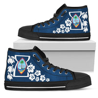 Guam High Top Shoes - Chamorro Style Unisex White - Polynesian Pride