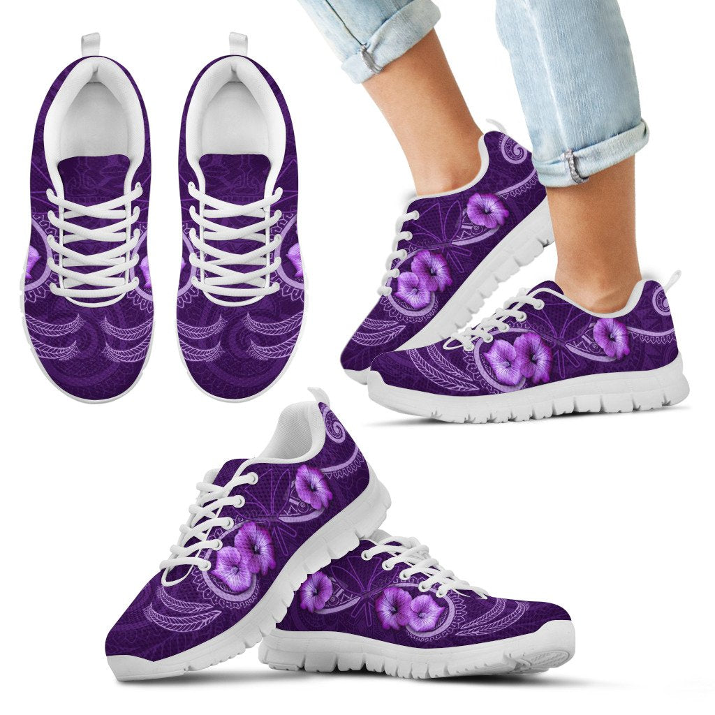 Hawaii Sneakers - Hibiscus Kanaka Maoli Purple - Polynesian Pride