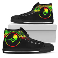 Yap High Top Shoes - Micronesian Reggae Style Unisex White - Polynesian Pride