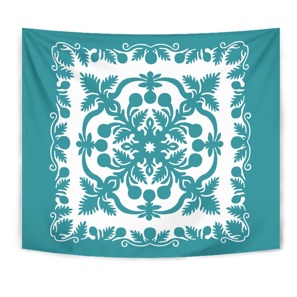 Hawaii Tapestry Royal - Turquoise Wall Tapestry Small 60" x 51" Turquoise - Polynesian Pride