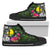 New Caledonia High Top Shoes - Turtle Plumeria Banana Leaf Unisex Black - Polynesian Pride