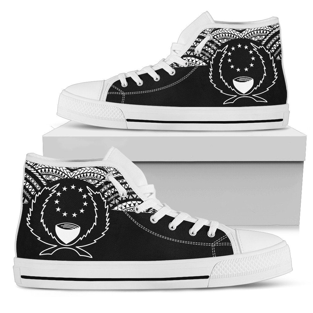 Pohnpei High Top Shoes - Micronesian Black Style - Polynesian Pride