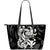 Polynesian Hawaii Leather Tote Bag - Kanaka Maoli White Turtle Black - White - Polynesian Pride