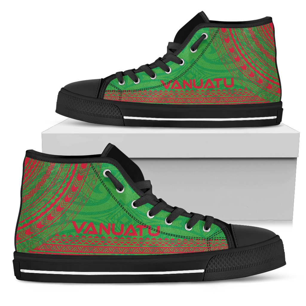 Vanuatu High Top Shoes - Polynesian Flag Chief Version - Polynesian Pride