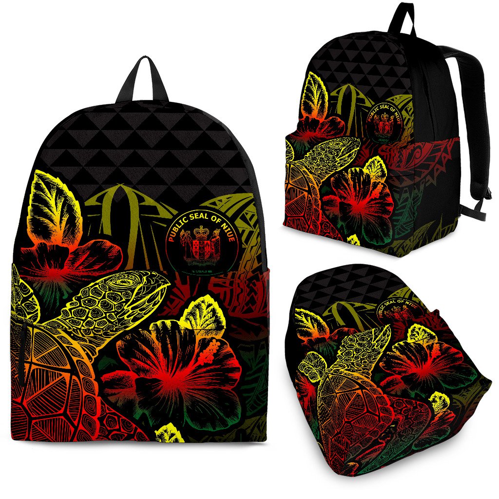 Niue Polynesian Backpack Turtle Hibiscus Reggae Reggae - Polynesian Pride