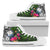 Marshall Islands High Top Shoes - Turtle Plumeria Banana Leaf Crest Unisex White - Polynesian Pride