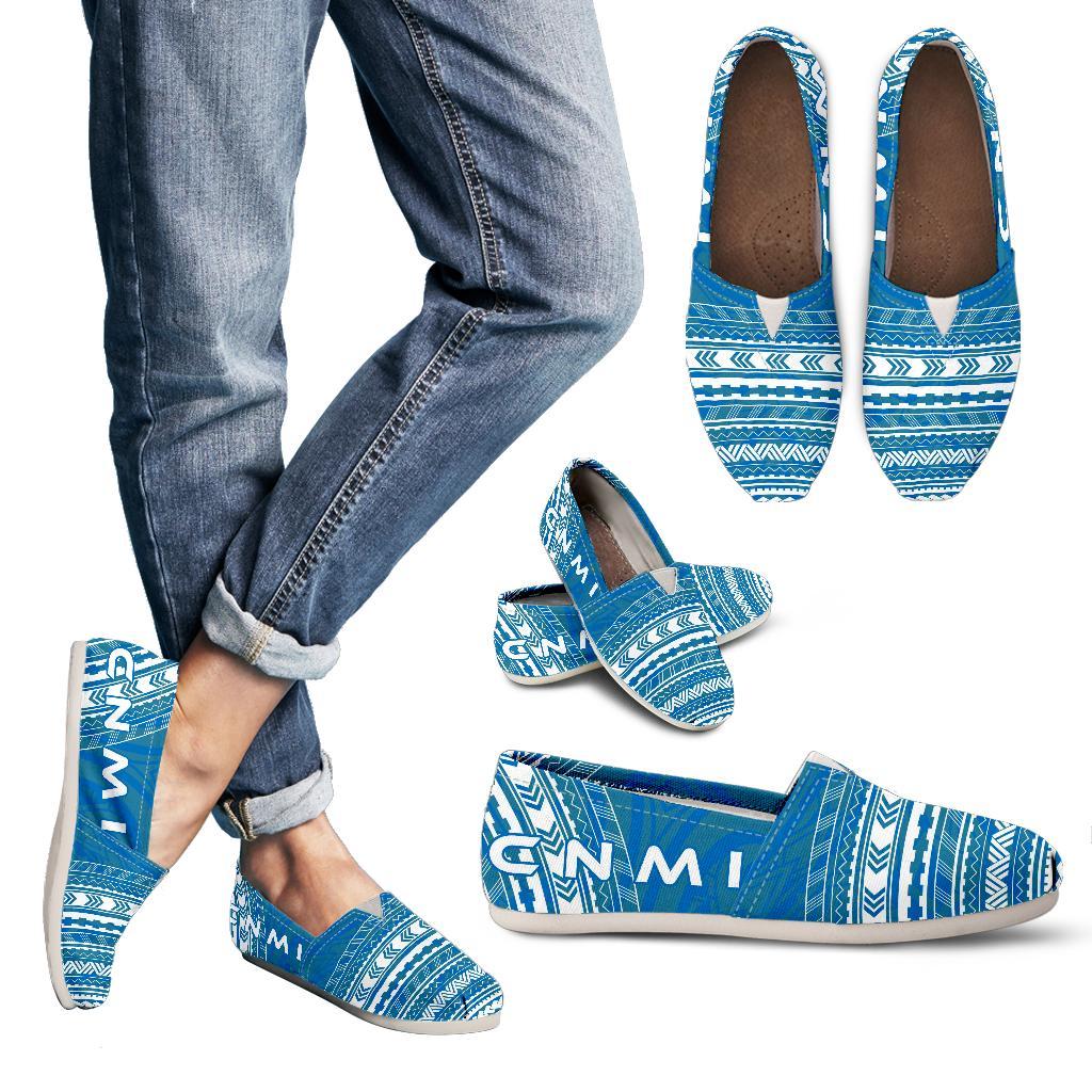 Northern Mariana Islands Casual Shoes - Polynesian Flag Chief Version Women White - Polynesian Pride