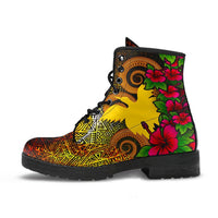 Papua New Guinea Polynesian Leather Boots - Hibiscus Vintage - Polynesian Pride
