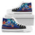 CNMI Custom Personalised High Top Shoes Blue - Vintage Tribal Mountain Unisex White - Polynesian Pride