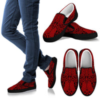 Polynesian Slip Ons Red Men's Slip Ons Black - Polynesian Pride