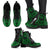 Papua New Guinea Leather Boots - Tribal Green - Polynesian Pride