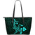 Hawaii Shark Turquoise Polynesian Large Leather Tote Turquoise - Polynesian Pride