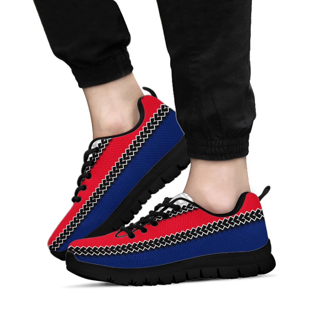 Hawaii Kakau Flag Polynesian Sneakers - Polynesian Pride