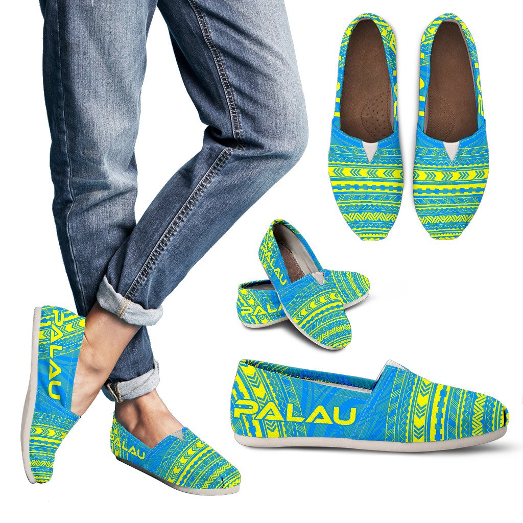 Palau Casual Shoes - Polynesian Flag Chief Version Women White - Polynesian Pride