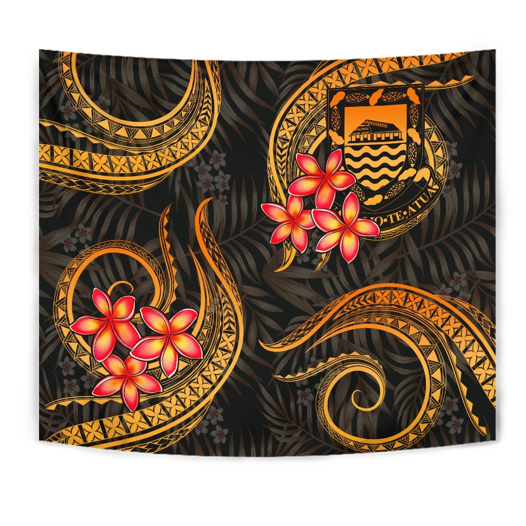 Tuvalu Tapestry - Gold Plumeria - Polynesian Pride