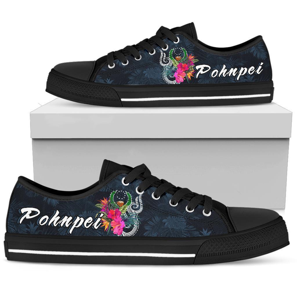 Pohnpei Micronesia Low Top Shoe - Tropical Flower - Polynesian Pride