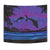 Dolphin Dance In Night Tapestry Wall Tapestry Violet - Polynesian Pride